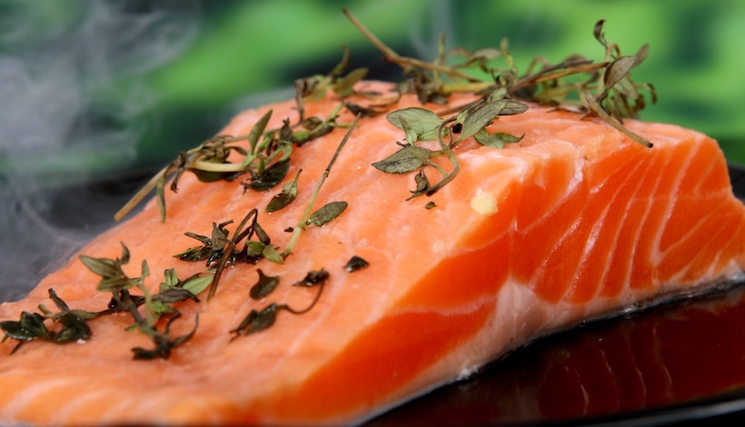 Salmon fillet with herbs