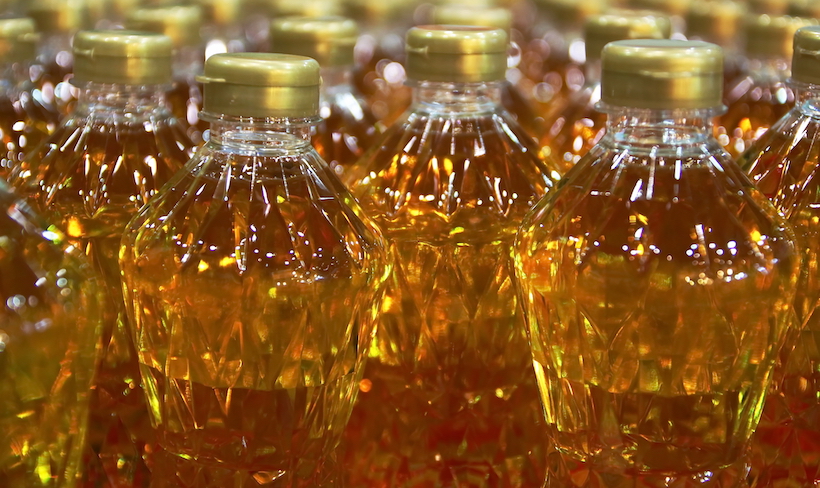 Bottles of palm oil