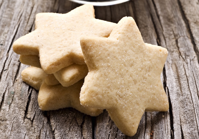 Star shaped shortbread cookies