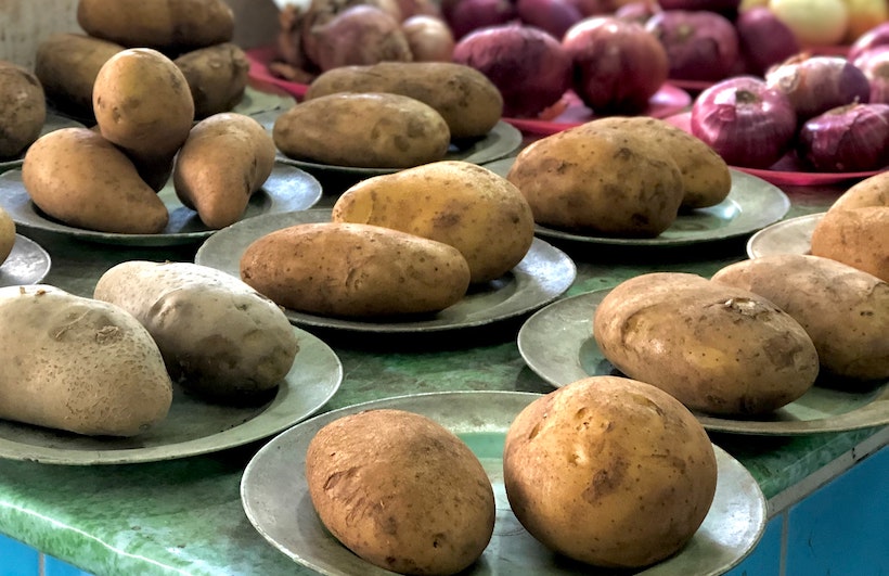Potatoes on Plates