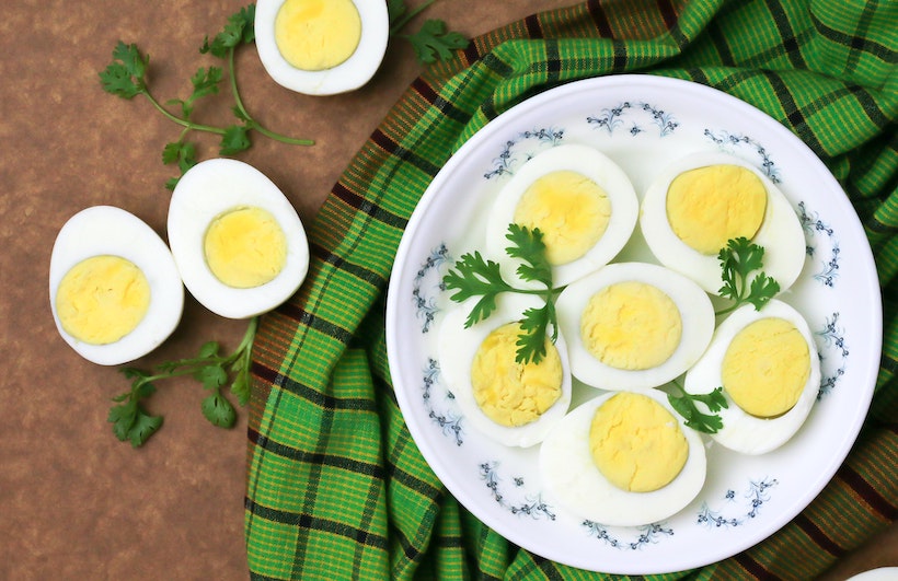 Sliced Hard Boiled Eggs